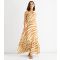 Women's Brown Zebra Print Halterneck Maxi Dress Gini London New Look