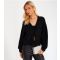 Women's Black Knit Sparkle Cardigan Quiz New Look
