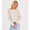 Women's Cream Bow Appliqued Jumper Quiz New Look
