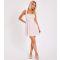 Women's Light Pink Woven Ruched Skater Mini Dress Quiz New Look