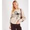 Women's Stone Bow Stitch Jumper Quiz New Look
