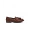 Women's Chocolate Brown Faux Leather Tassel Loafers London Rebel New Look