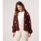 Women's Brown Floral Embroidered Cardigan Blue Vanilla New Look