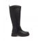 Women's Black Faux Leather Knee High Chunky Boots London Rebel New Look