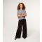 Women's Black Wide Leg Trousers Blue Vanilla New Look