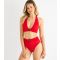 Women's Red Ring Detail Bikini Bottoms Gini London New Look