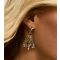 Gold Tone Diamante Embellished Christmas Tree Earrings New Look