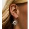 Silver Tone Diamante Snowflake Drop Earrings New Look
