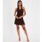 Women's Dark Brown Cowl Neck Mini Dress Quiz New Look