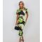 Women's Black Floral Flutter Sleeve Midi Dress AX Paris New Look