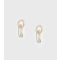 Gold Double Oval Linked Earrings New Look