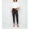 Women's Black Leather-Look Shaper Skinny Jeans Urban Bliss New Look