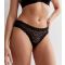Women's Black Leopard Lace Thong New Look