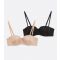 2 Pack Mink and Black Strapless Bras New Look