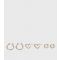 3 Pack Gold Mixed Shape Hoop Earrings New Look