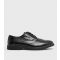 Men's Black Perforated Lace Up Chunky Brogues New Look Vegan