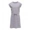Lilac Stripe Tie Front T-Shirt Dress KIDS ONLY New Look