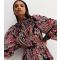 Women's Black Paisley Shirred Peplum Blouse Cameo Rose New Look
