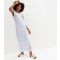 Light Grey Stripe Jersey NYC Logo Sleeveless Dress KIDS ONLY New Look