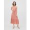 Women's Petite Coral Tie Waist Halter Midi Dress VILA New Look