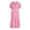 VILA Mid Pink Collared Tiered Midi Dress New Look