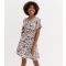 Black Floral Ruffle Wrap Dress KIDS ONLY New Look