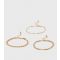 3 Pack Gold Chain Bracelets New Look