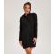 Women's Black Plissé Long Sleeve Mini Shirt Dress Urban Bliss New Look