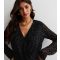 Women's Black Leopard Print Wrap Bodysuit Gini London New Look