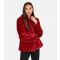Women's Dark Red Faux Fur Coat Yumi New Look