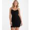 Women's Black Glitter Strappy Ruched Mini Bodycon Dress Quiz New Look