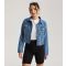 Women's Blue Raw Hem Denim Jacket Urban Bliss New Look