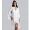 Women's White Broderie Lace Fringe Beach Dress South Beach New Look