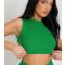Missy Empire Green Round Neck Sleeveless Crop Top New Look