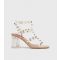 Women's Pale Pink Clear Stud Block Heel Sandals London Rebel New Look