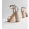 Little Mistress Off White Caged Block Heel Sandals New Look