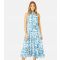 Women's Blue Floral Halter Midi Dress Yumi New Look