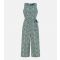 Mela Green Ditsy Floral Tie Waist Crop Jumpsuit New Look