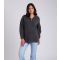 Women's Dark Grey Knit Zip Neck Oversized Sweatshirt Urban Bliss New Look