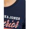 Jack & Jones Junior Navy Long Sleeve Logo T-Shirt New Look