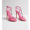 Women's Pink Diamanté Strappy Stiletto Heel Sandals Public Desire New Look