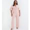 Women's Plus Size Pink Twist Front Jumpsuit Curves Quiz New Look