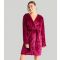 Loungeable Deep Pink Fleece Hooded Dressing Gown New Look
