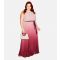 City Chic Curves Red Tie Dye Belted Maxi Dress New Look
