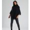 South Beach Black Knitted Polar Neck Poncho New Look