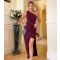Women's Dark Purple One Shoulder Midi Dress AX Paris New Look