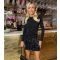 Women's Black Sequin Long Sleeve Mini Dress AX Paris New Look