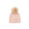 PIECES Pink Knit Faux Fur Bobble Hat New Look