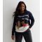 Women's Plus Size Blue Knit Christmas Logo Jumper Curves ONLY New Look