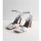Public Desire Silver Open Toe Block Heeled Sandals New Look